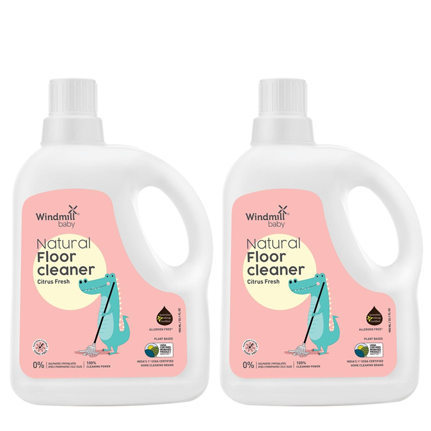Natural Child and Pet Friendly Floor Cleaner Citrus Fresh - Pack of 2 - Windmill Baby