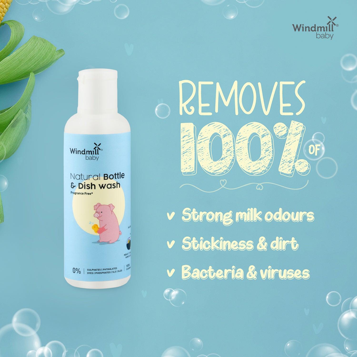 Natural Baby Bottle Cleaning Liquid - 175ml - Windmill Baby