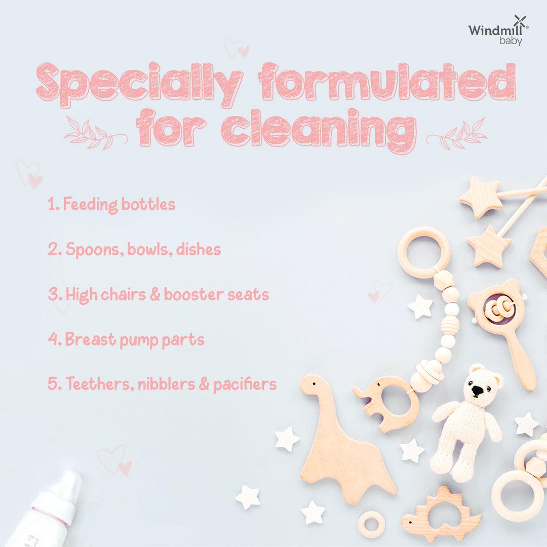 Natural Baby Bottle Cleaning Liquid - 175ml - Windmill Baby