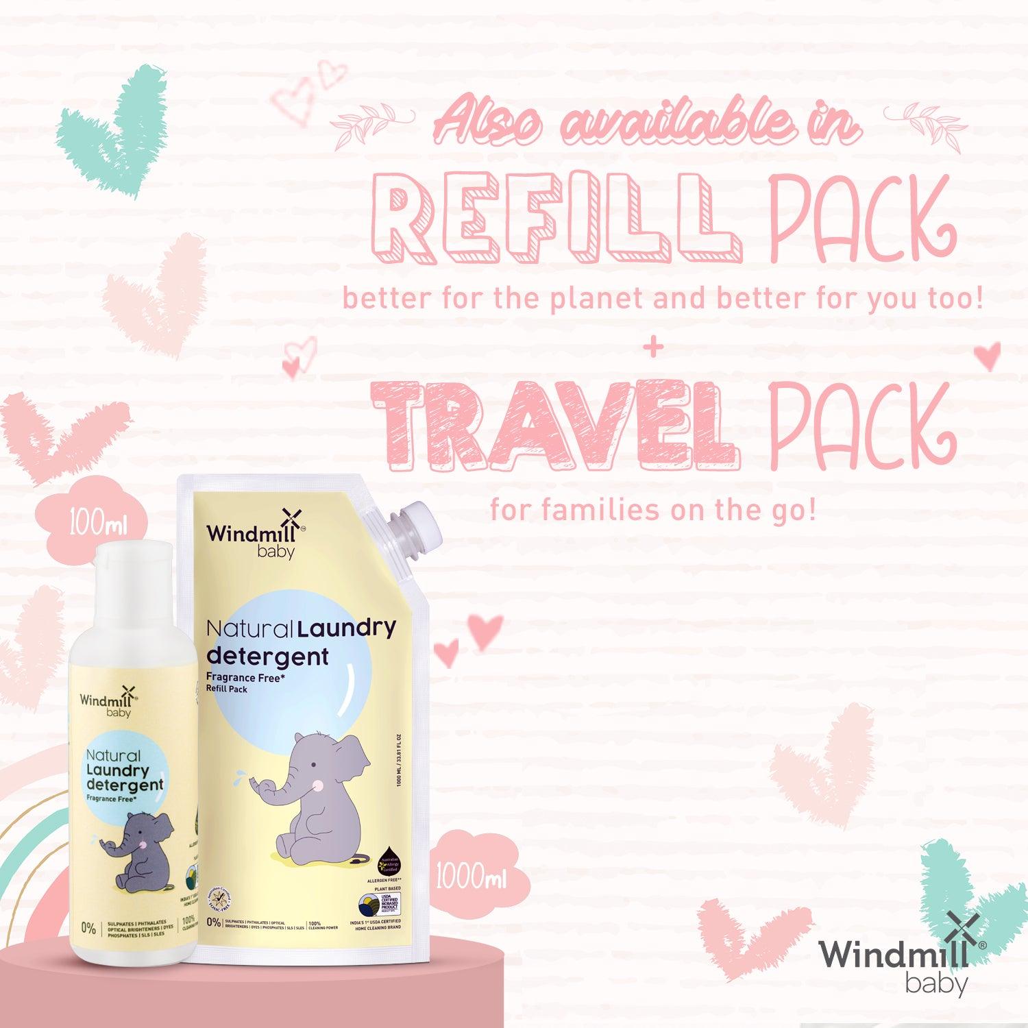 Natural Baby Laundry Detergent Fragrance Free - Windmill Baby