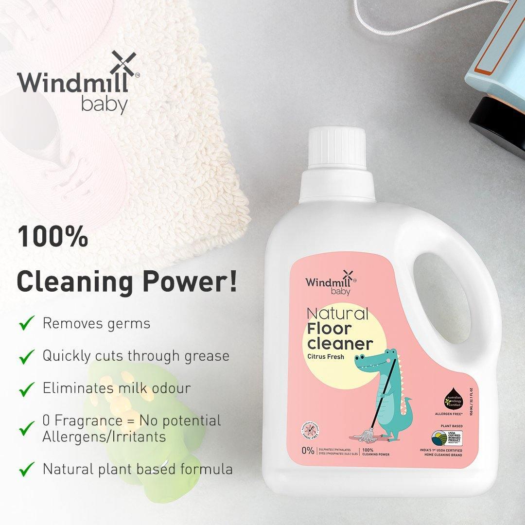 Natural Child and Pet Friendly Floor Cleaner Citrus Fresh - Pack of 2 - Windmill Baby