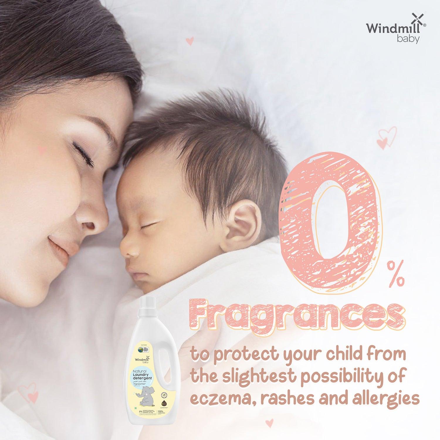 Natural Baby Laundry Detergent Fragrance Free - 2ltr - Windmill Baby