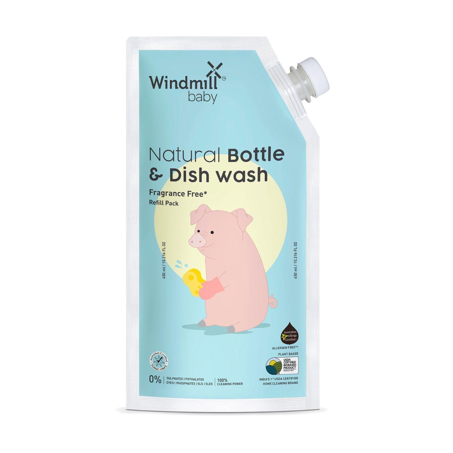Natural Baby Feeding Bottle Cleaning Liquid - Refill - Windmill Baby