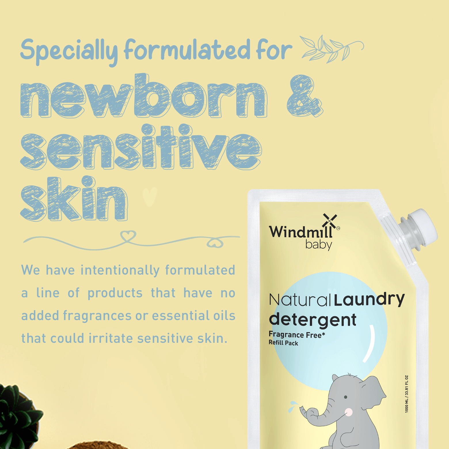 Natural Laundry Detergent Fragrance Free - Refill - Windmill Baby