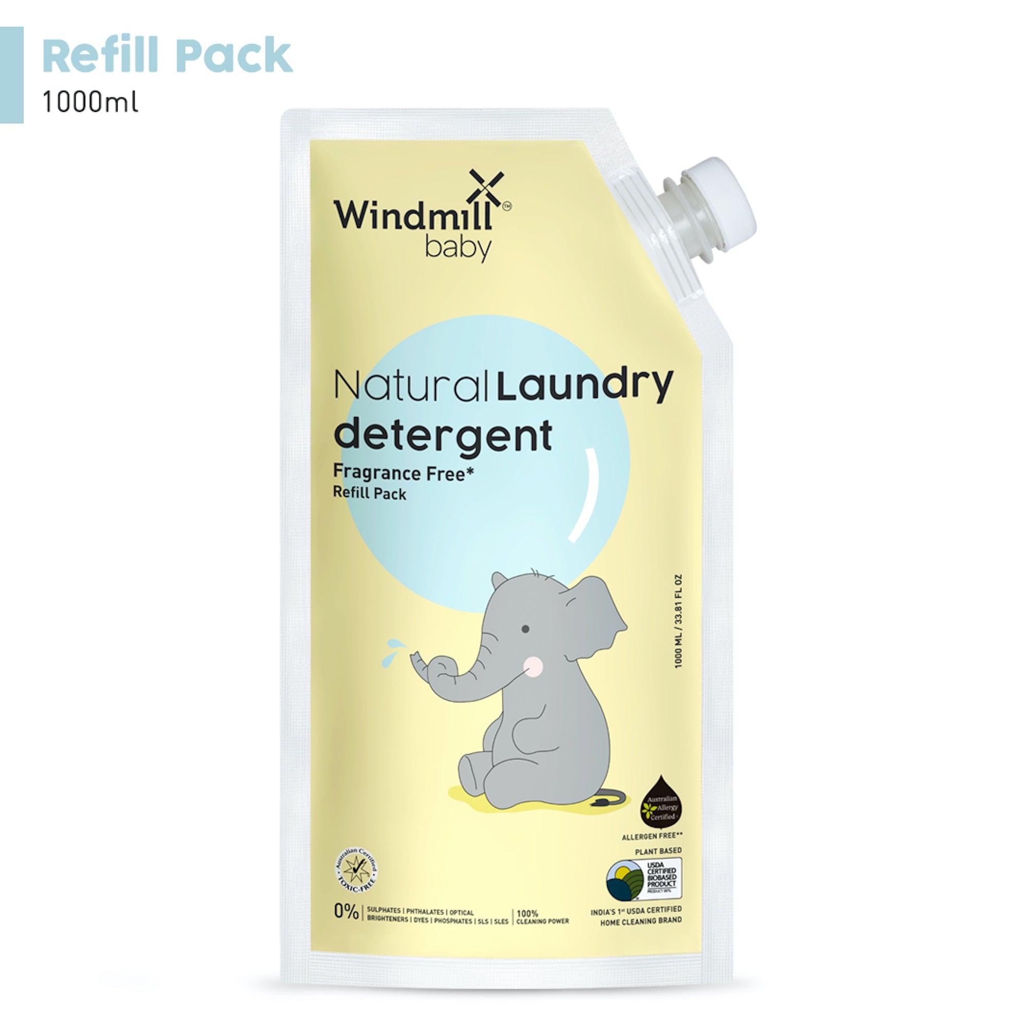 Natural Laundry Detergent Fragrance Free - Refill - Windmill Baby