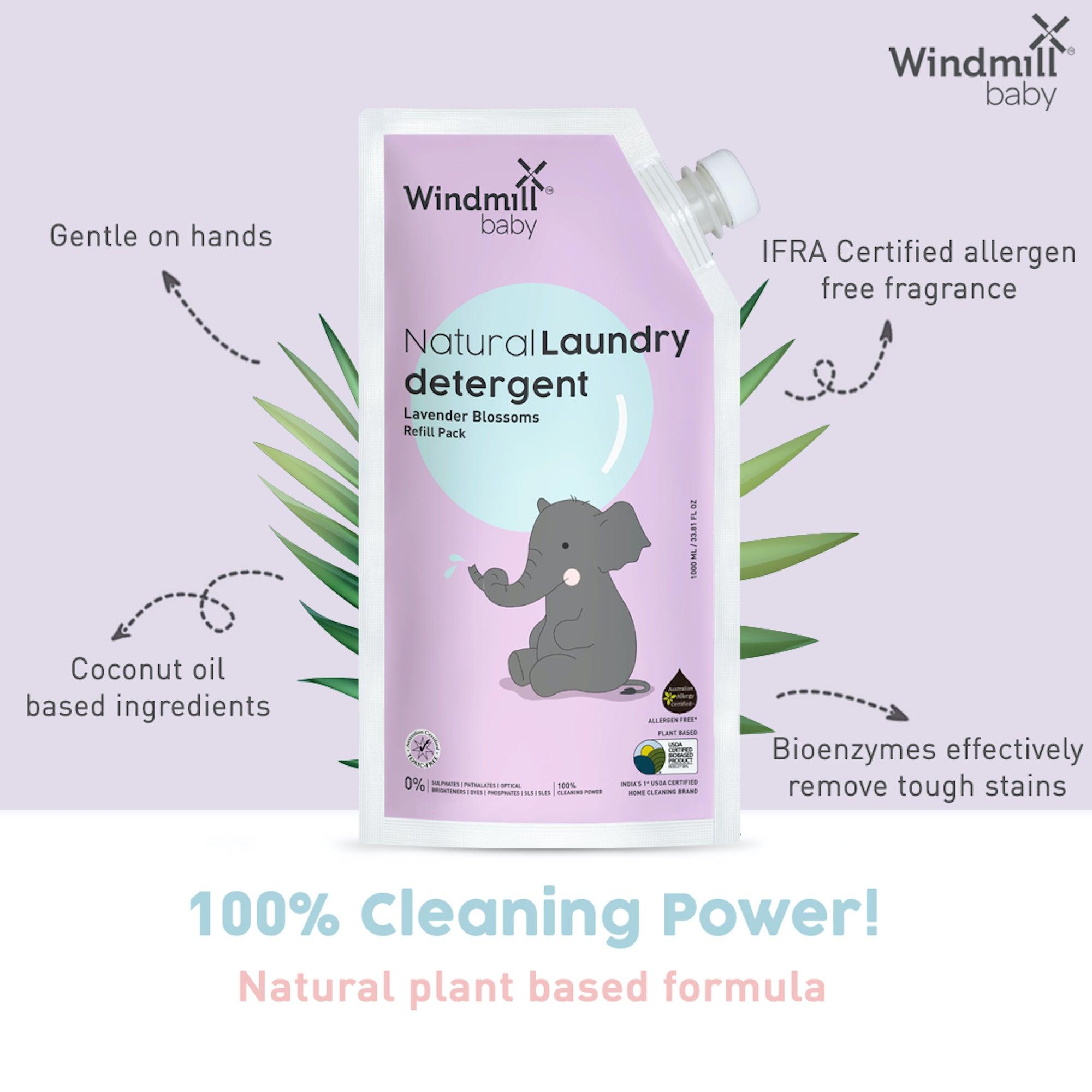 Natural Baby Laundry Detergent Lavender Blossoms - Refill - Windmill Baby