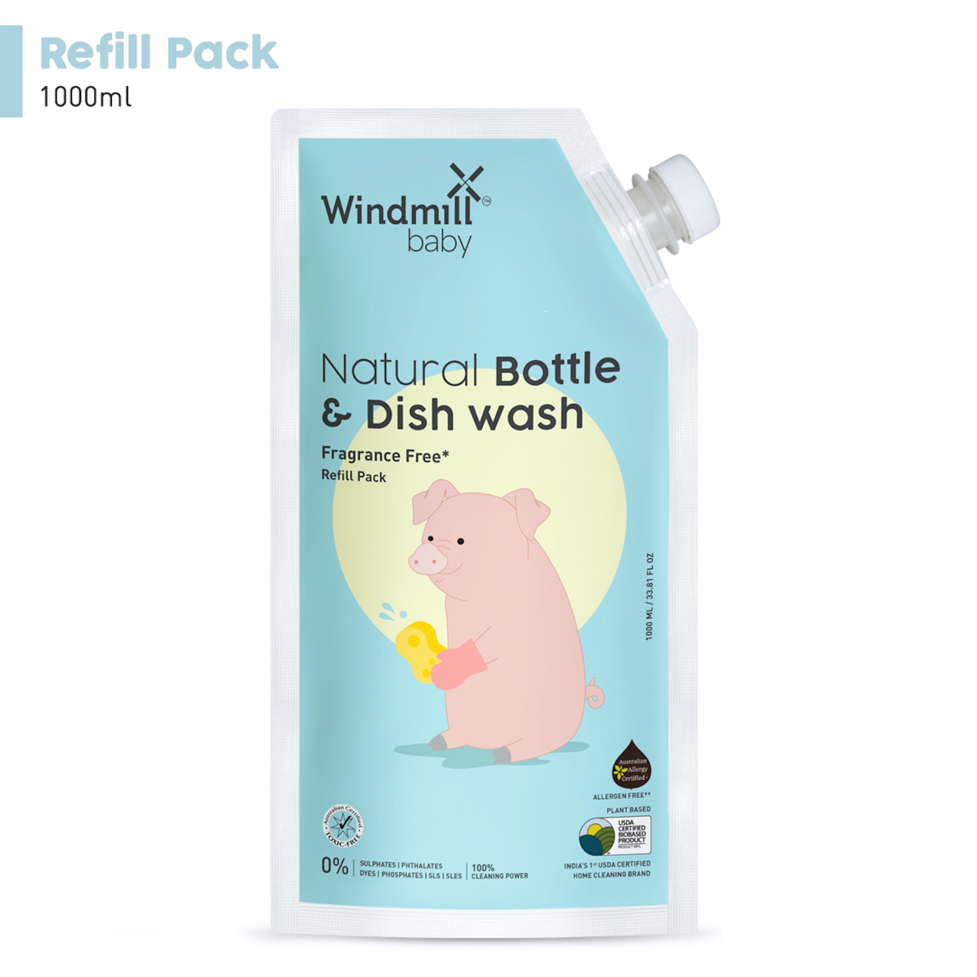 Natural Bottle & Dish Wash Liquid 1 ltr Refill
