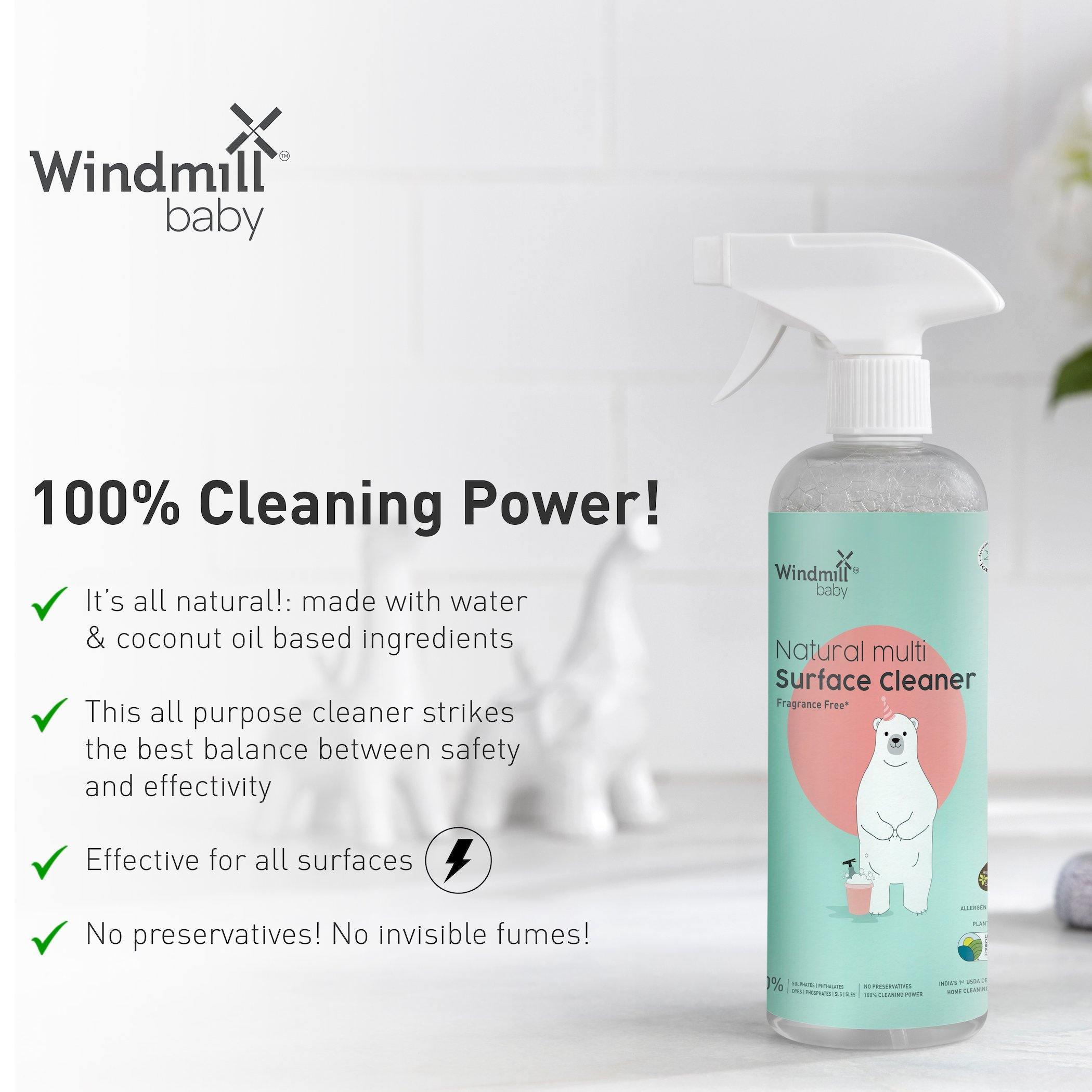Natural Toy and Multi Surface Cleaner - Fragrance Free - Windmill Baby