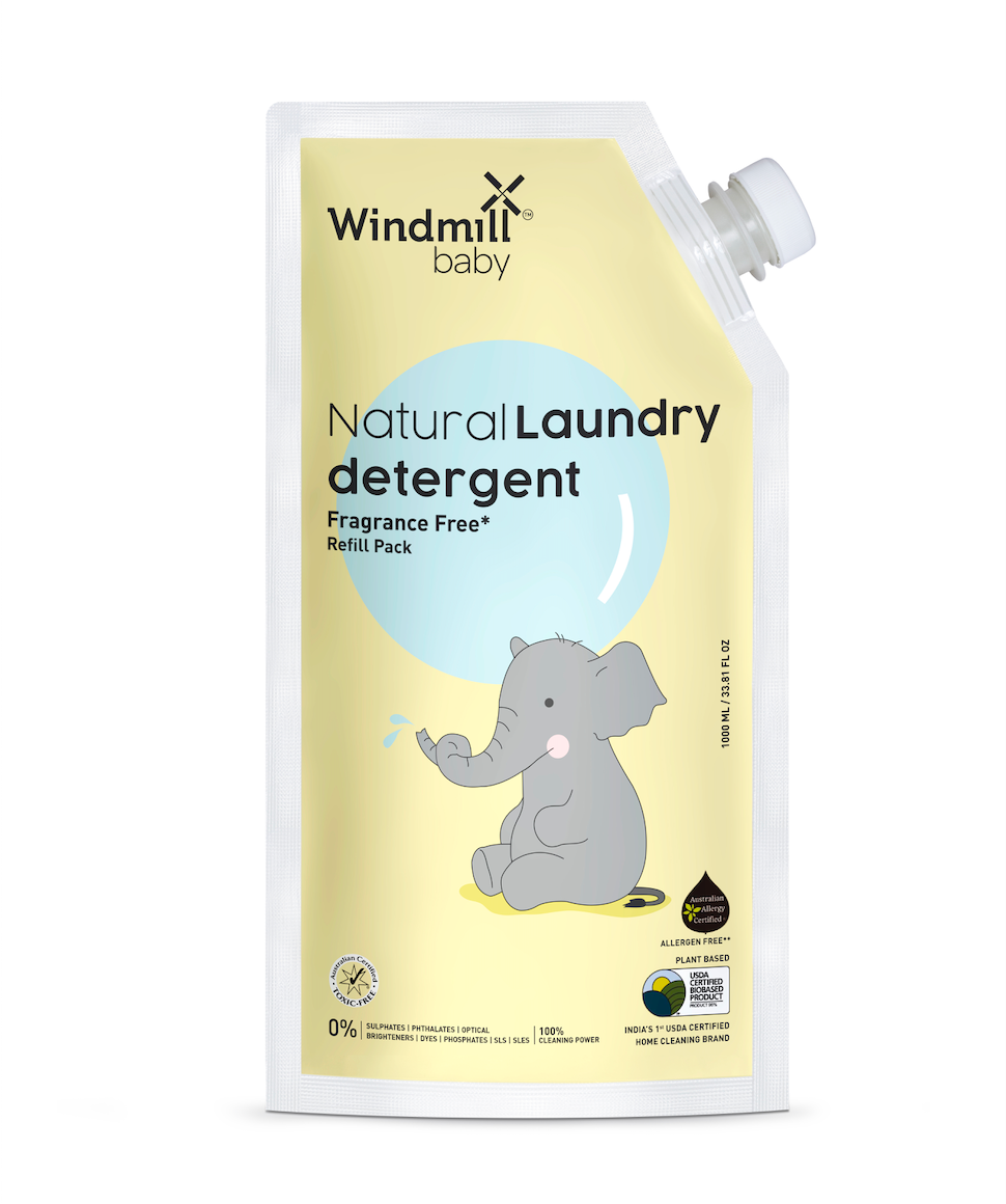 Natural Laundry Detergent Fragrance Free 1 ltr Refill